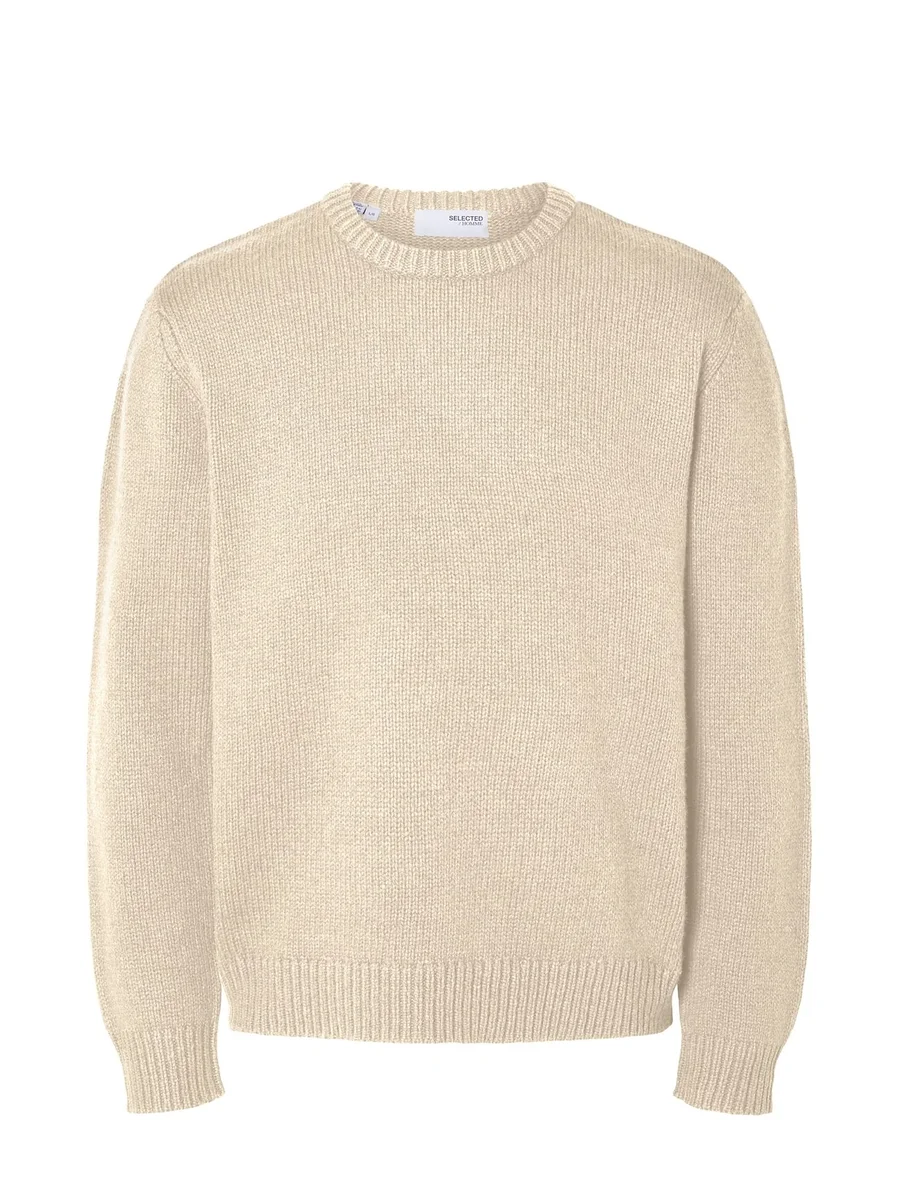 Original product packshot of cream knitwear on a white background
